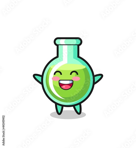 happy baby lab beakers cartoon character
