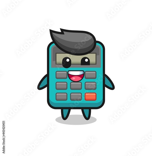 illustration of an calculator character with awkward poses