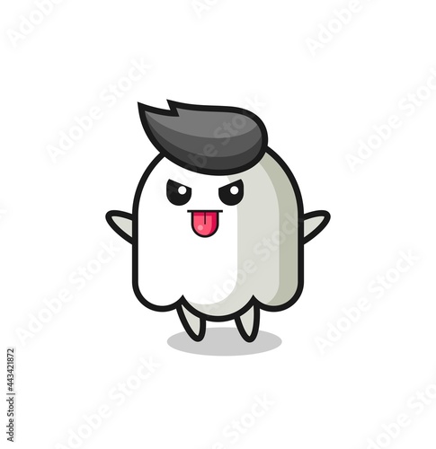 naughty ghost character in mocking pose