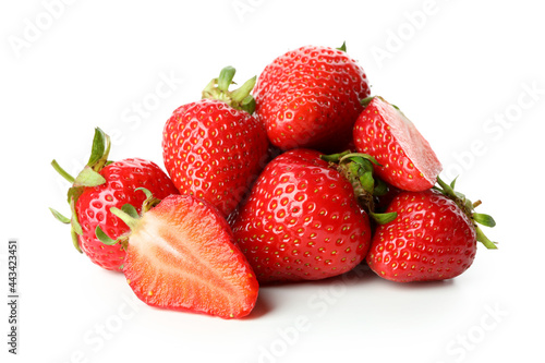 Fototapeta Naklejka Na Ścianę i Meble -  Fresh tasty strawberry isolated on white background