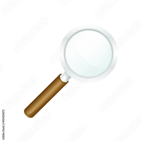 Magnifying Glass Emoji Icon Illustration. Optical Zoom Vector Symbol Emoticon Design Vector.