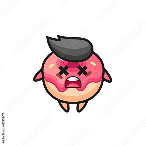 the dead doughnut mascot character