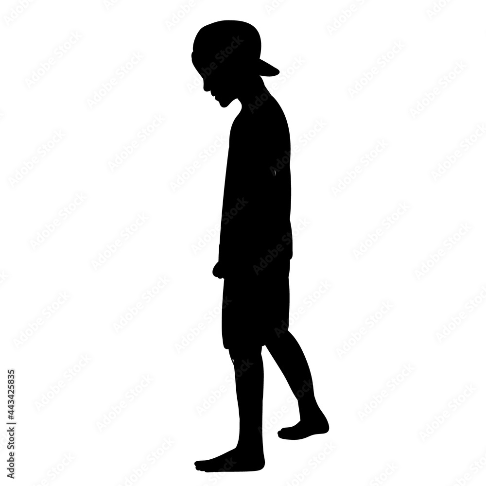 silhouette of a walking man, isolated silhouette of a walking man, isolated