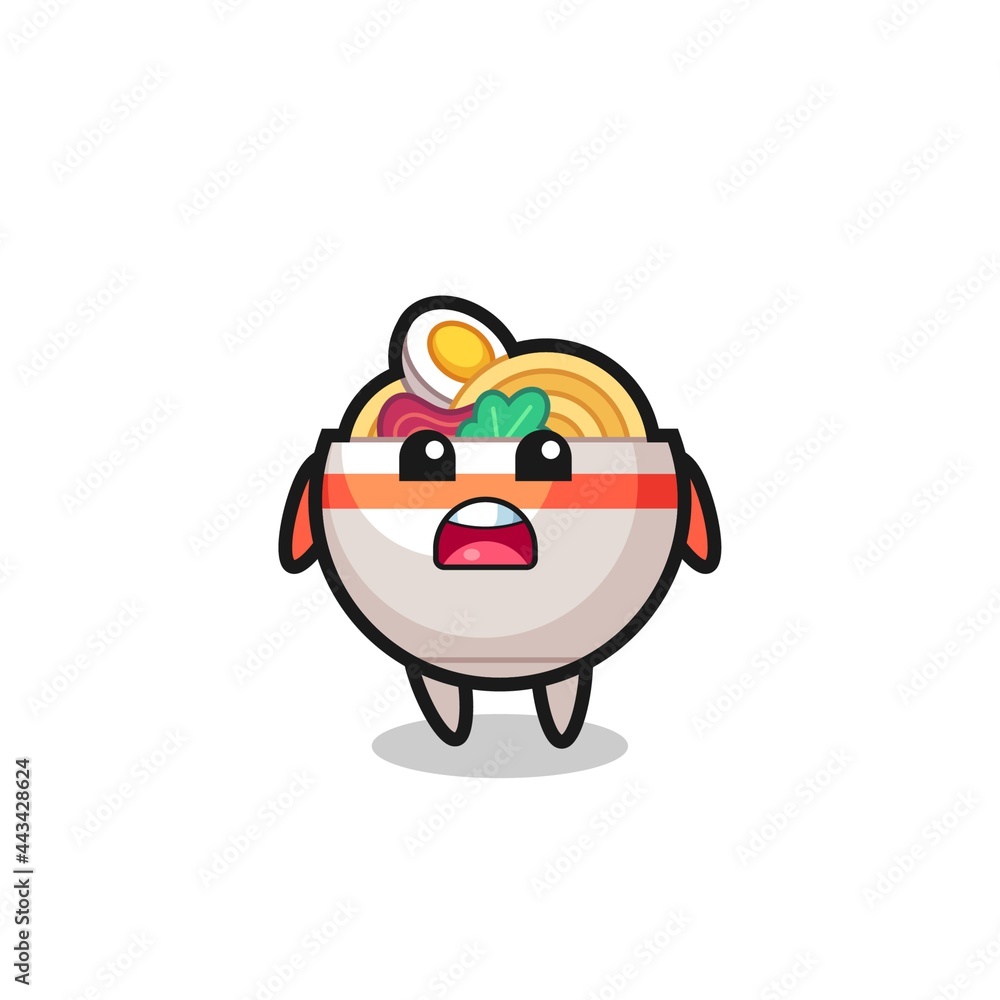 noodle bowl illustration with apologizing expression, saying I am sorry noodle bowl illustration with apologizing expression, saying I am sorry