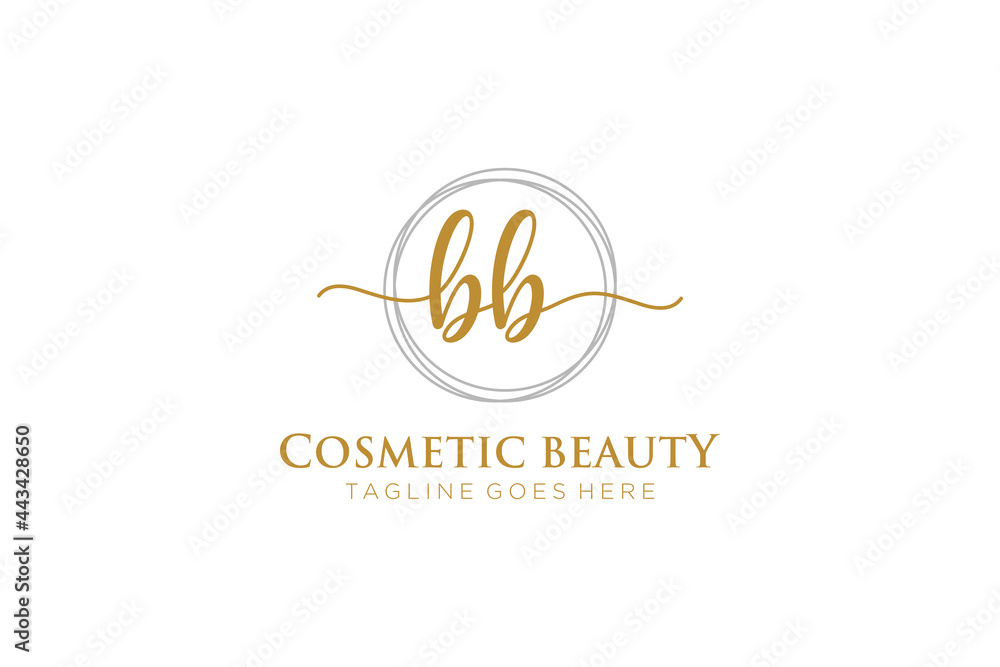 initial BB Feminine logo beauty monogram and elegant logo design ...