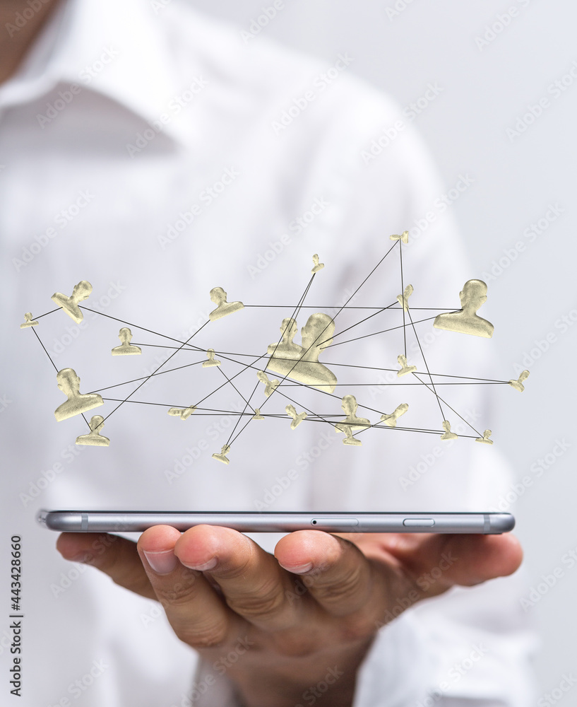 Telecommunication concept with abstract network structure Telecommunication concept with abstract network structure