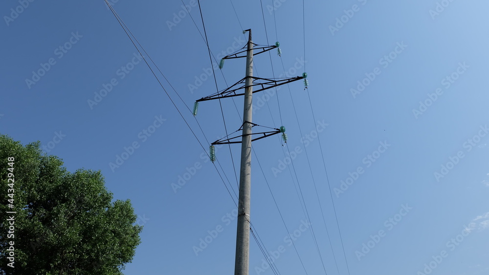 Reinforced concrete support of the power line Reinforced concrete support of the power line