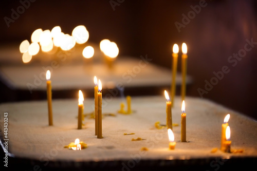 Candles of yellow wax
