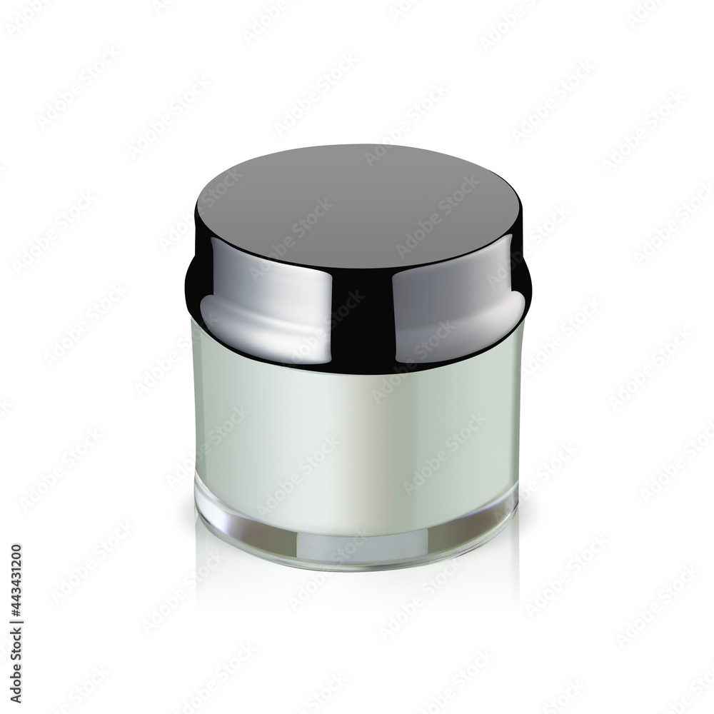 Jar of luxury face cream isolated on white background Jar of luxury face cream isolated on white background