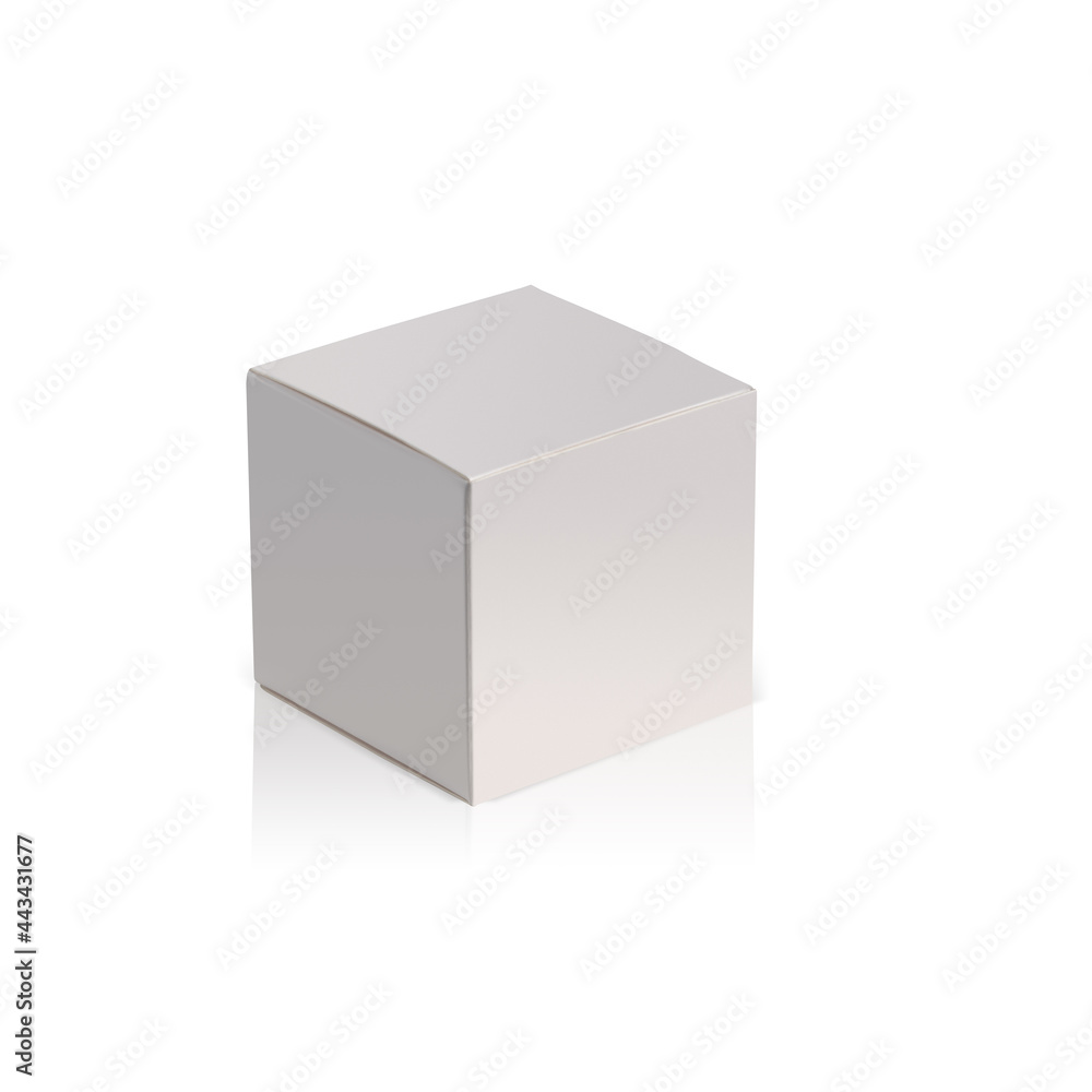 Packing white box for face cream isolated on white background Packing white box for face cream isolated on white background