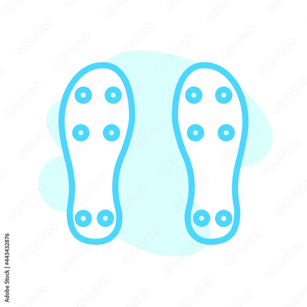 Illustration Vector graphic of boot print icon template Illustration Vector graphic of boot print icon template