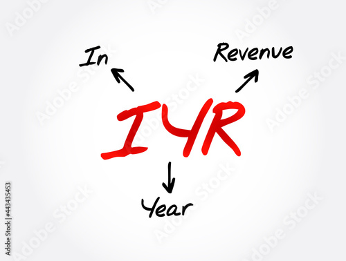 IYR - In Year Revenue acronym, business concept background