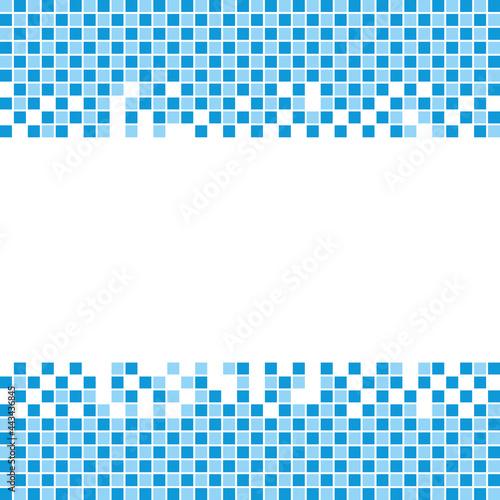 Blue mosaic background with space text. Vector backdrop.