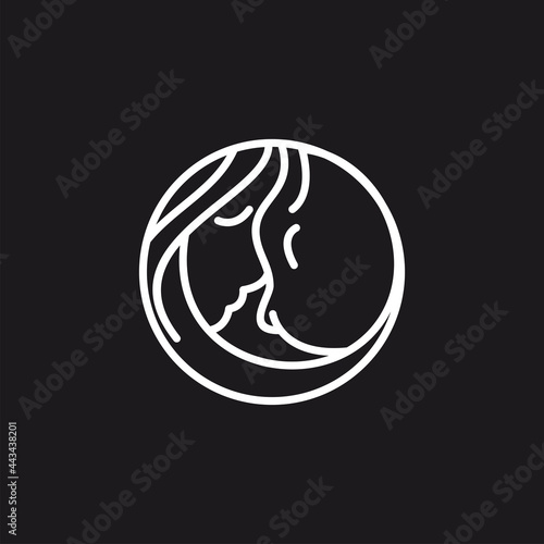 abrtract woman for beauty logo