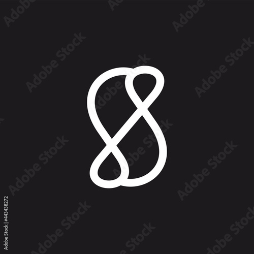 S creative logo in black 