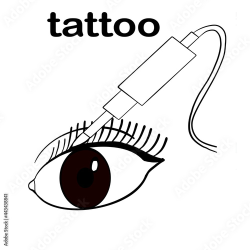 tattoo master, tattoo master, permanent tattoo master, tattooing of the interstitial arrow, arrows for eyes of different types,tattoo machines of different types, logo for tattoo studio, flyer for per