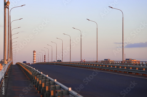 Photography New bridge over the Volga at sunset, Dubna, Moscow region, July 2021