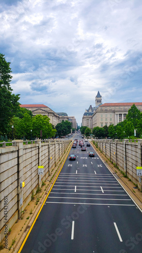 busy highway in downtown washington DC