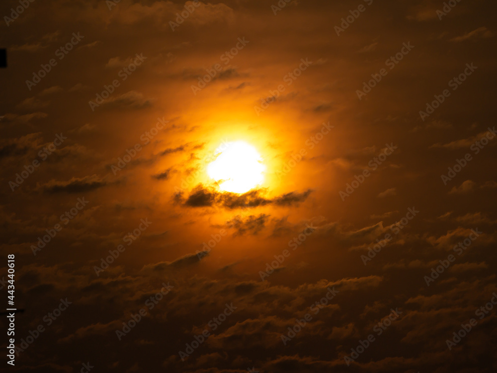 White Sun Rises in The Middle of The Picture White Sun Rises in The Middle of The Picture