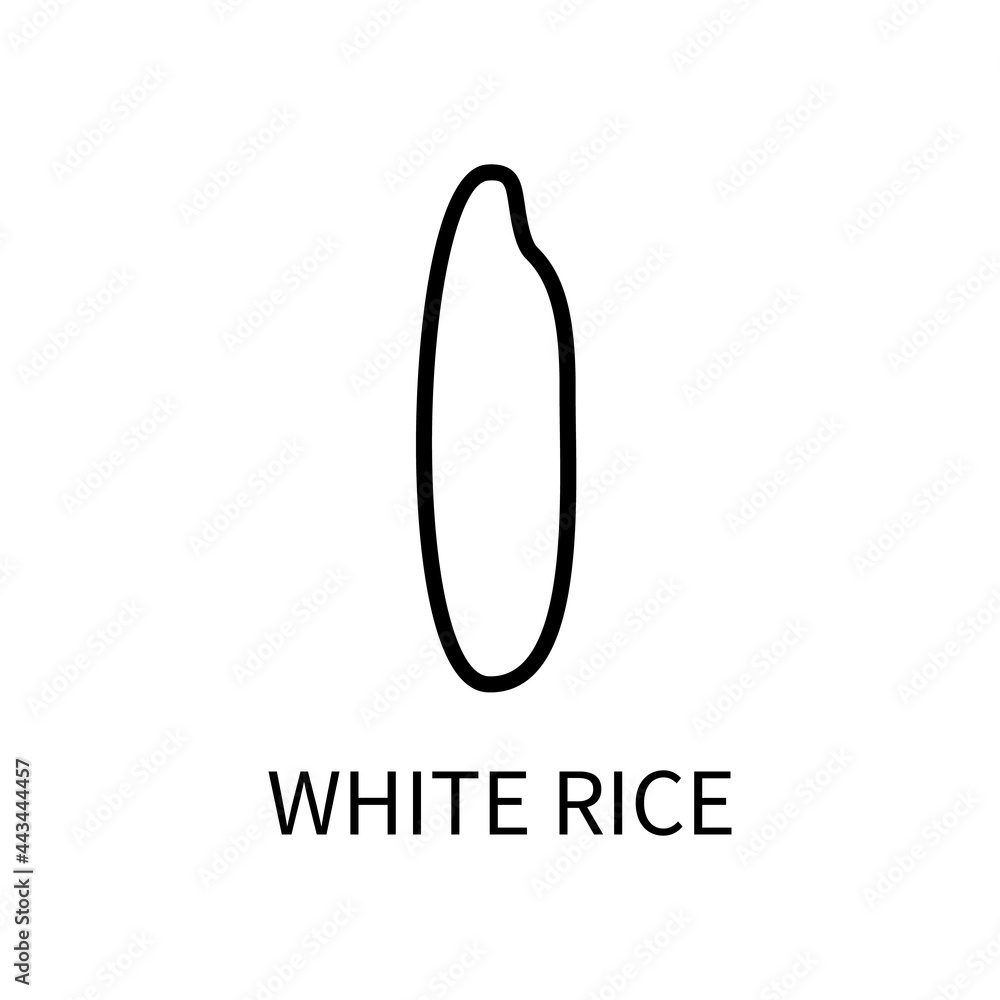 Icon Of The White Rice Line In A Simple Style. Vector sign in a simple style isolated on a white background. Original size 64x64 pixels. Icon Of The White Rice Line In A Simple Style. Vector sign in a simple style isolated on a white background. Original size 64x64 pixels.