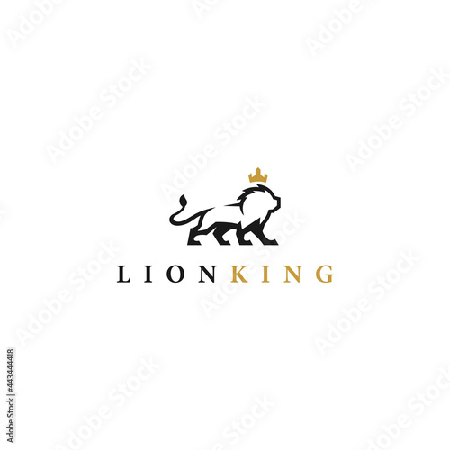 lion king logo minimalist design. logo template