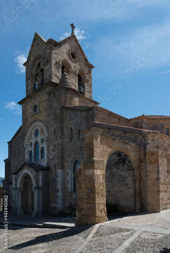 View of ancient church of San Vicente Martir and San sebastian at Frias, Burgos, Merindades, Spain, Europe