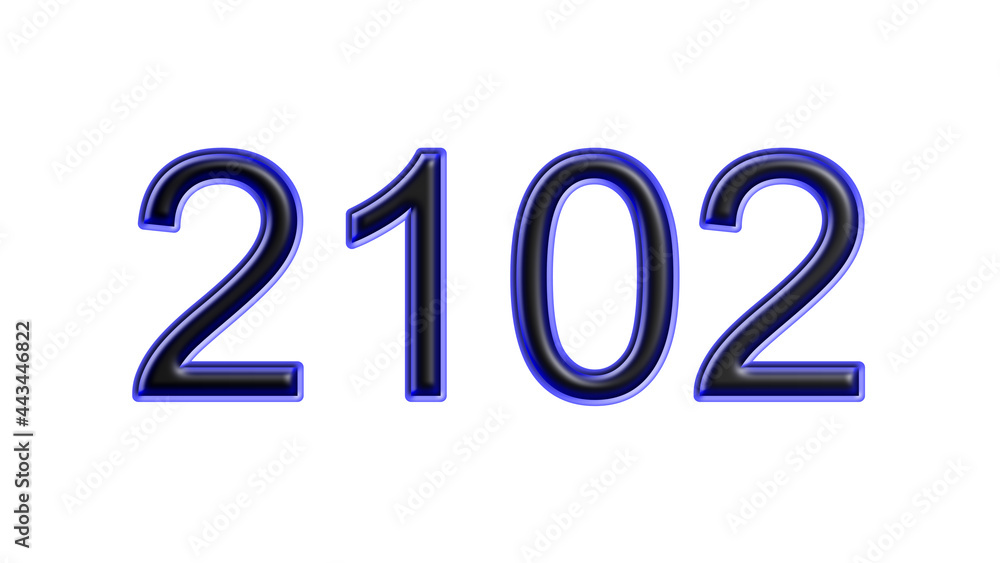 blue 2102 number 3d effect white background blue 2102 number 3d effect white background