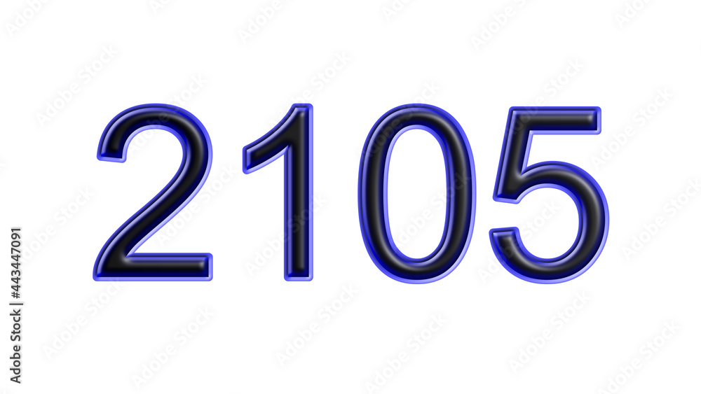 blue 2105 number 3d effect white background blue 2105 number 3d effect white background