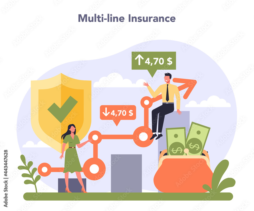 Insurance industry sector of the economy. Multi-line insurance. Insurance industry sector of the economy. Multi-line insurance.