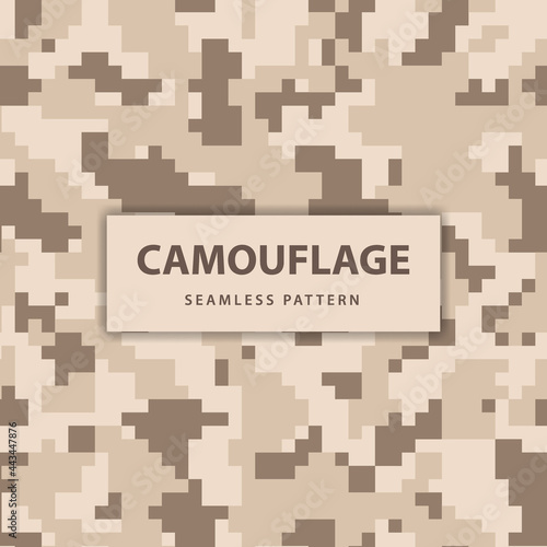 Military and army pixel camouflage seamless pattern