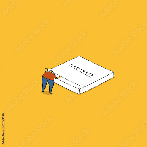 Reminder Post-it Note - with Tiny Person