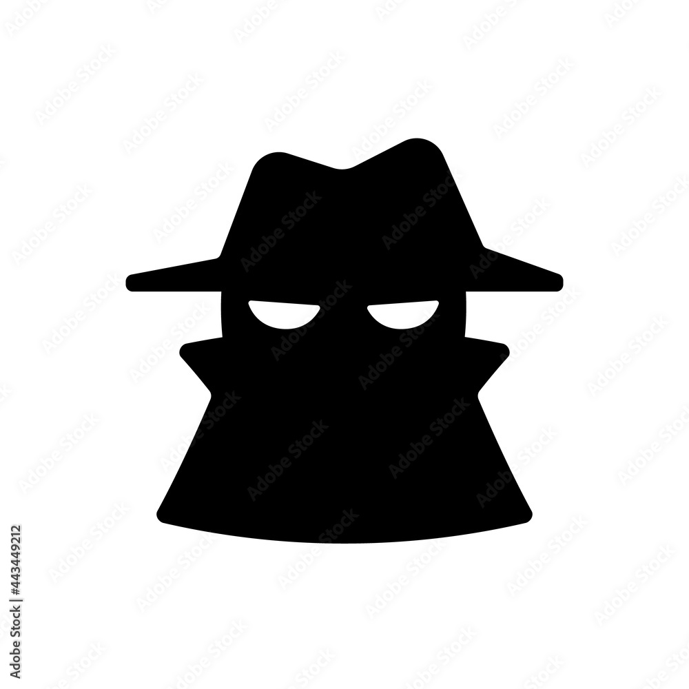 Fraud simple silhouette icon. Clipart image isolated on white ...