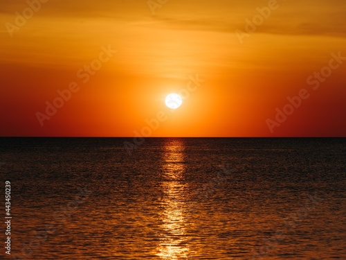 The sun rising over the Atlantic Ocean  Outer Banks  North Carolina