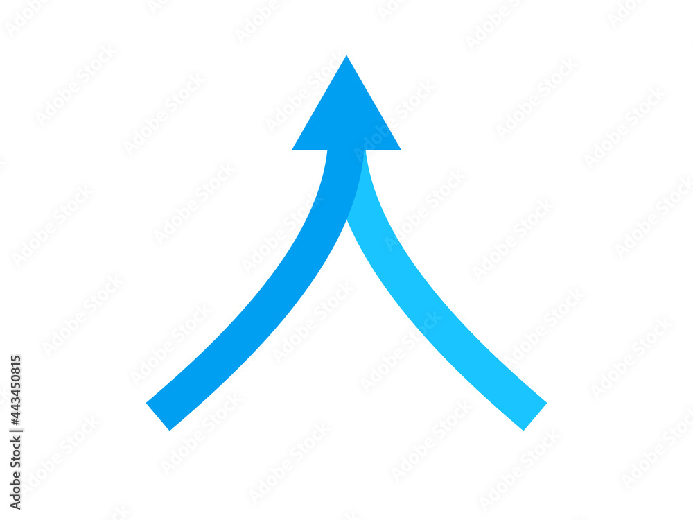 Photo & Art Print Two arrow merging icon, dzm1try