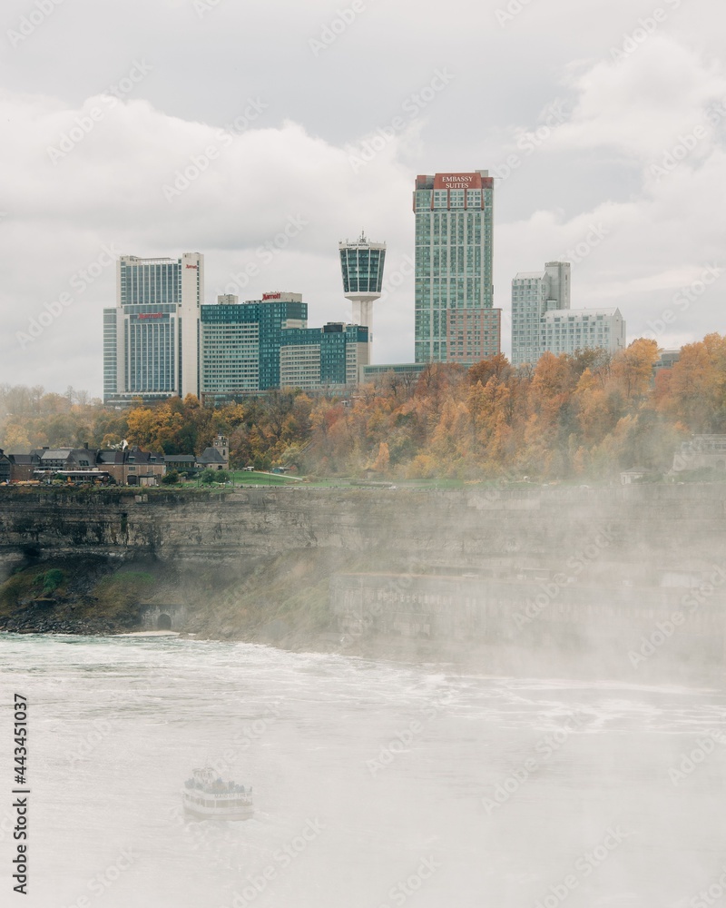 View of the Canadian side of Niagara Falls, from New York