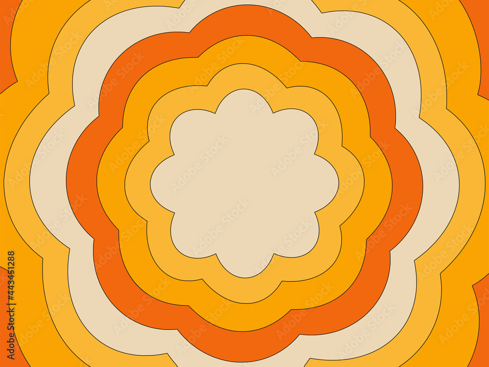 Premium Vector  Captivating 70's hippie background in wavy line