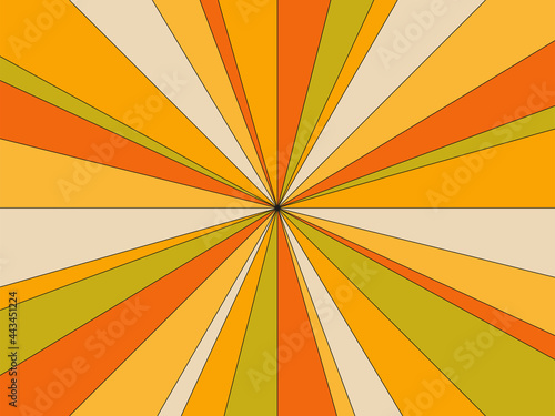 Retro background of the 70s. Abstract vintage background. Vector illustration in simple linear style - design templates - hippie style.