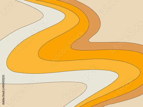 Retro background of the 70s. Abstract vintage background. Vector illustration in simple linear style - design templates - hippie style.