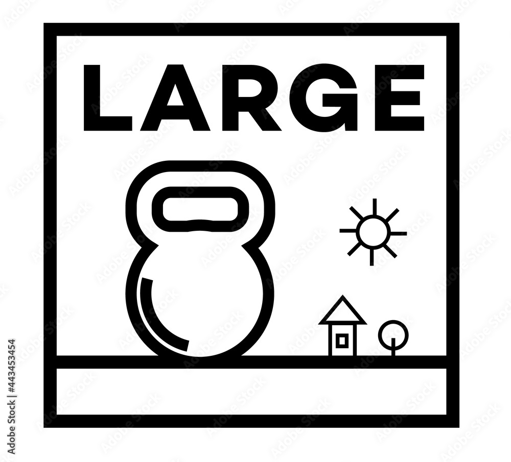 Naklejka premium Large isolated on white sign , badge, stamp