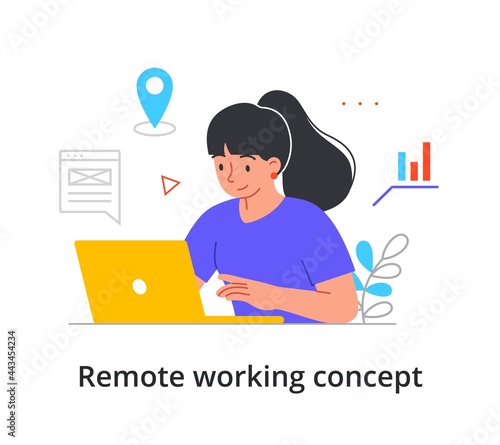 Remote working or work from home concept during Covid-19