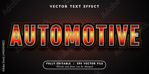 Text effects 3d automotive, editable text style