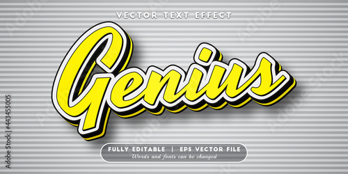 Text effects 3d genius, editable text style