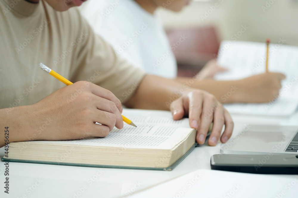 Reading a book. Education concept. Reading a book. Education concept.
