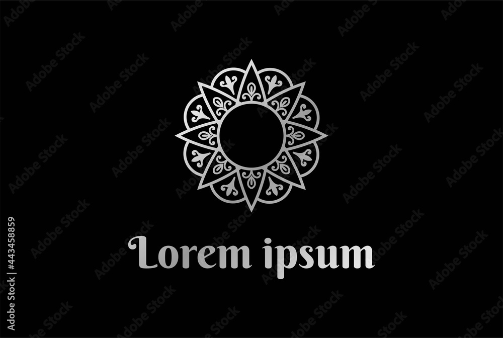 Elegant Luxury Geometric Flower Leaf Logo Design Vector Elegant Luxury Geometric Flower Leaf Logo Design Vector