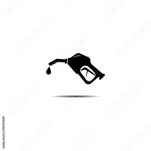 Gasoline pump nozzle sign.Gas station icon. Flat design