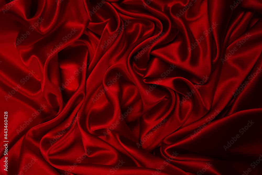 Rich and luxury red silk fabric texture background. Rich and luxury red silk fabric texture background.