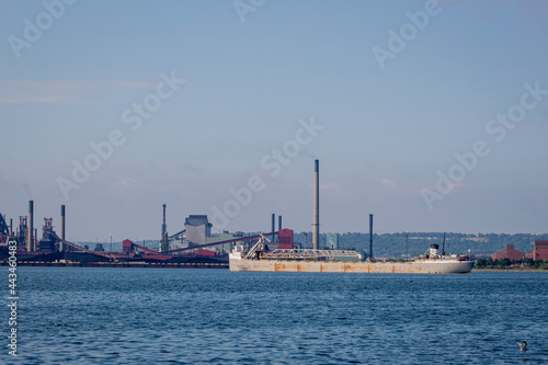 Cargo Ship in Port Industrial