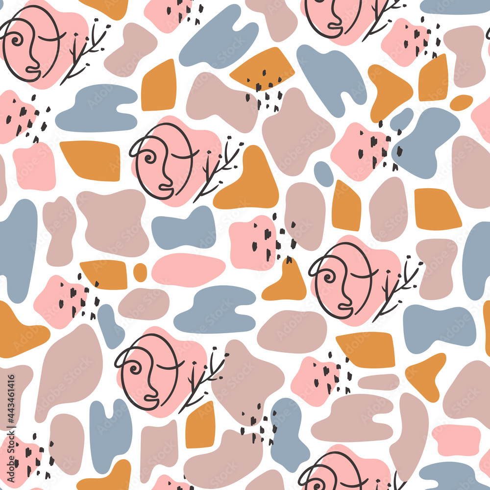 Boho abstarct simple seamless pattern Boho abstarct simple seamless pattern