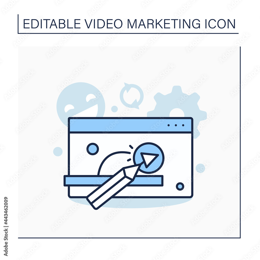 Animated videos line icon. Animation to show products or services in  certain companies. Attract viewers and customers. Video marketing concept.  Isolated vector illustration. Editable stroke Stock Vector | Adobe Stock