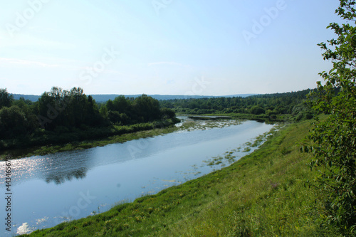 река Чусовая в селе Сулём, Свердловская область, Урал. 